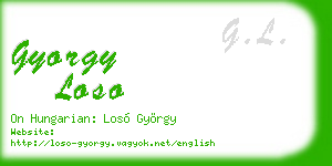 gyorgy loso business card