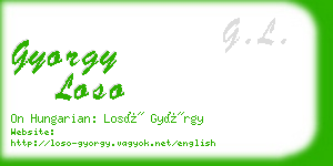 gyorgy loso business card